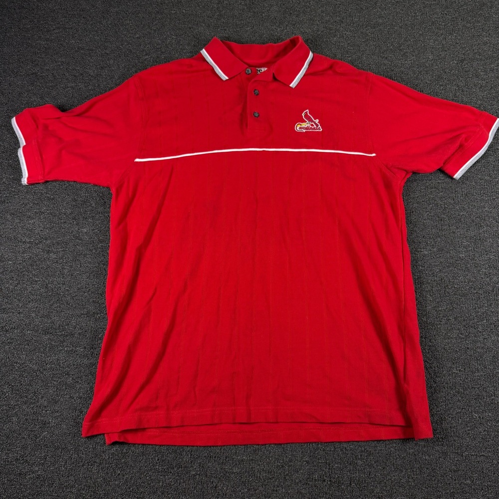 St. Louis Cardinals Polo Mens XL Red MLB Baseball Lee Sport EUC
